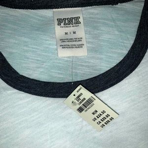 Pink White and dark grey t-shirt